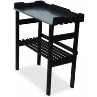 GartenDepot24 Pflanztisch Pflanztisch mit verzinkter Arbeitsplatte schwarz