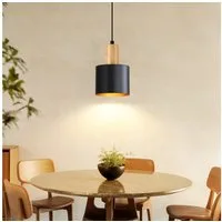 Nettlife Hängeleuchte Schwarz Vintage 1/2/3 Flammig Esstisch E27 Pendelleuchte, Höhenverstellbar, LED wechselbar, Metall Pendelleuchte Essbereich Hängelampe