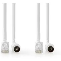 Nedis CSGL4500WT30 SAT-Kabel, Coax & Cat6 Kombikabel, Coax & Cat6 Kombikabel, Koaxial, Cat6, Internet- und TV-Signal in einem Kabel.