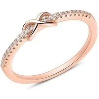 Unique Silberring Rosé mit Infinitysymbol und Zirkonia SR0310