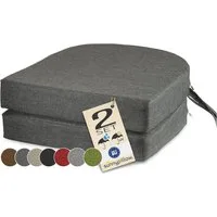sunnypillow Stuhlkissen 2er Set Stuhlkissen 40 x 40 cm, zylindrische Form, "HAVANA", Anthrazit