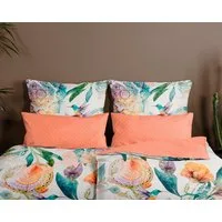 hip Kissenhülle BERNICE, (1 Stück), Baumwolle, Mako-Satin, 40x80, 1 Stück, Reißverschluss, Orange Pfirsich