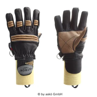 Brandhandschuh PATRON® PBI askö | Schwarz |Strickbund | EN 659:2008 | PBI gold verstärkt | direkte Feuerbekämpfung | Innenangriff | Nässesperre 6