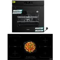 KB Elements Induktions Herd-Set KBE Einbaubackofen 60 cm mit 5-Zonen Induktionskochfeld 90cm, mit 2-fach-Teleskopauszug, Einbaubackofen Full Touch mit 15 Funktionen, doppelte Flexzone