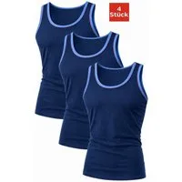 DDOnlineShop Unterhemd Herren Tank -Top Achselshirt Melange Grau (4er 5er Pack) aus Baumwolle (Spar-Set, 4-St., 5er-Pack) Premium Qualität A403