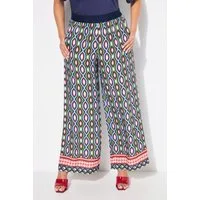 Ulla Popken Schlupfhose Hose grafischer Druck weites Bein Elastikbund