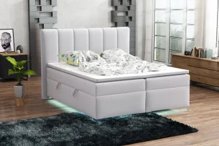 Boxspringbett Schlafzimmerbett ANGEL 160x200cm inkl.Bettkasten/ LED