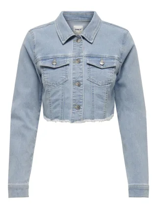ONLY - ONLWONDER LS CROPPED DNM JACKET GUA NOOS light blue denim - Gr. - L