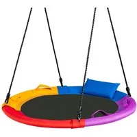 COSTWAY Einzelschaukel, (1-tlg), Nestschaukel, 100-160cm verstellbar, bis 150kg, für Indoor & Outdoor
