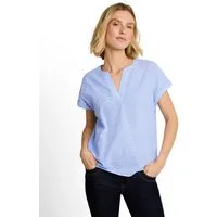 TOM TAILOR Druckbluse Sommer-Tunika mit feinen Streifen und Punkten