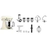 KitchenAid Küchenmaschine 5KSM125EAC, 300 W, 4,8 l Schüssel, Gratis Fleischwolf+Gemüseschneider m. 3 Trommeln (Wert ca. 278,-€ UVP)