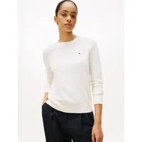 Tommy Hilfiger Rundhalspullover CO JERSEY STITCH LS C-NK SWT mit Logostickerei