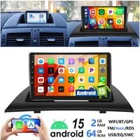 ESSGOO DAB+ Für BMW X3 E83 2004-2012 Android 15 Mit Carplay GPS Navi WIFI RDS Autoradio (RDS, 4+64GB(optional), FM, DAB+ (optional), SWC, Carplay Android Auto Bluetooth EQ USB GPS Navi WIFI Touchscreen)
