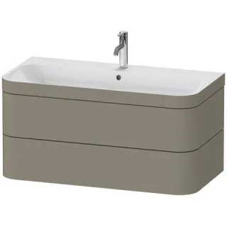 Duravit Happy D.2 Plus c-bonded Set wandhängend Stein Grau Seidenmatt 975x490x480 mm - HP4638O9292 HP4638O9292