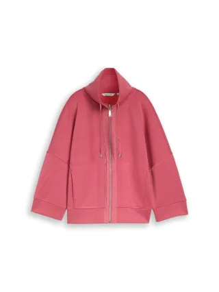 Tom Tailor - Boxy Fit Scuba Sweatjacke cozy pink - Gr. - L