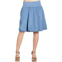 Caspar Faltenrock RO004 Damen Cord Rock knielang mit hohem elastischem Bund - Made in Italy