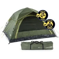 Lumaland Wurfzelt Pop Up Zelt für 6 Personen, Wurfzelt mit 10 Sek. Quick-Up Aufbau, (19 tlg), Wetterfestes Camping Zelt Regen, Schnee, Wind, Sand, Moskitonetz