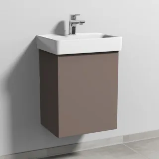Sanipa 3way Waschtischunterbau zu Laufen Pro S Waschtisch mit 1 Tür, Taupe-Matt SP7841T