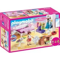 Playmobil® Schlafzimmer mit Nähecke (70208), Dollhouse Konstruktions-Spielset, (67 St), Made in Germany