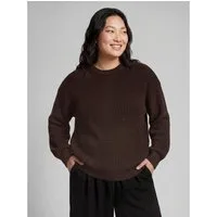TOM TAILOR PLUS Strickpullover Pullover & Strickjacken Plus Size - Oversize Strickpullover mit Rundhalsausschnitt