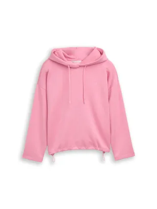 Denim Tom Tailor - Loose Fit Scuba Hoodie Sweatshirt soft blush rose - Gr. - XL