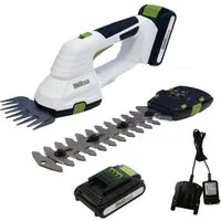 TRUTZHOLM Akku-Gras- und Strauchscherenset 20 V 2-in-1 inkl. 2.0Ah Akku 10 cm Gras- und 20 cm Strauchklinge, bis 10 m Arbeitshöhe, (Komplett-Set, 1 St), 2024