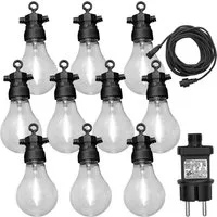 Luxform Lichterkette 24V-Lichterkette Tahiti - mit 10x warmweißen LED, Überall aufhängbar, drinnen und draußen