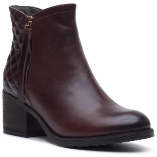 Hush Puppies Halia Leder Frauen BROWN Stiefel