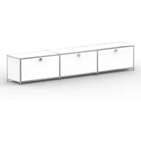 Versee Lowboard TV Board mit 3 Klappen & Schloss, Breite 227 cm (Lowboard für Büro und Home-Office, 1 Lowboard), Robust und langlebig, 50kg belastbar