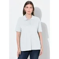 Ulla Popken Poloshirt Poloshirt längere Knopfleiste Polokragen Halbarm