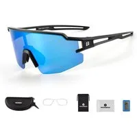 ROCKBROS Fahrradbrille Sportbrille Herren Outdoor Radfahren Angeln Golf PC Rahmen, photochrom, UV400 Schutz, ultraleicht, winddicht