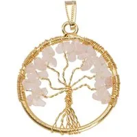 Guru-Shop Kettenanhänger Lebensbaum Amulett, goldener Kettenanhänger..