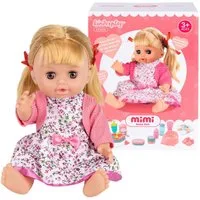 Kinderplay Dolls & Strollers Babypuppe Puppenbaby mit Zubehör – sprechende Babypuppe für Rollenspiel (Set)