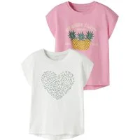 Name It T-Shirt NKFVIGEA 2P CAPSL TOP J (Packung, 2-tlg) Baumwolle, regular fit