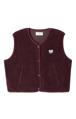American Vintage - Teddyweste rot - Gr. - S