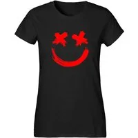 Banco T-Shirt Damen Unifarben Smiley Gesicht Größe XS bis 6XL