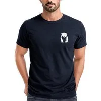 Neverless Print-Shirt Herren T-Shirt Aufdruck Brustprint Logo Bär Natur Outdoor Fashion mit Print
