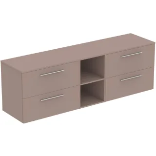 Ideal Standard Möbel-Set 200cm i.life B 4 Auszüge 2 mi.off.Fächer Gr.Chrom Greige matt, T5848NH T5848NH
