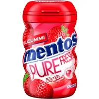 MENTOS Süßigkeit, Mentos Kaugummi Pure Fresh Erdbeere Geschmack in Curvy Dose 70g