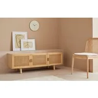 LeGer Home by Lena Gercke Lowboard Lina (TOPSELLER! Sideboard), aus MDF Holz, Melaminoberfläche, Rattangeflecht, Breite 140 cm