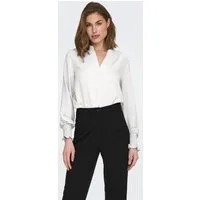ONLY Blusenshirt ONLMETTE V-NECK LS SMOCK TOP NOOS WVN Kunstfaser, regular fit