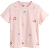Next T-Shirt Kurzarm-T-Shirt mit Verzierung, Liegestuhl (1-tlg)