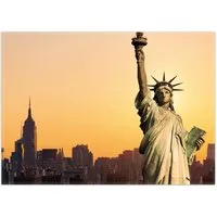 Wallario Teppich Freiheitsstatue New York, rechteckig, rutschfest