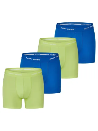 Happy Shorts Herren Retro Boxer Neon 4-Pack Retroshorts, Vintage Boxer,