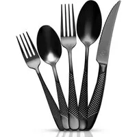 Glavory Besteck-Set Aurora - Besteck Set Schwarz - 30-teilig für 6 Personen, 6 Personen