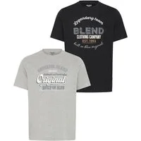 Blend Rundhalsshirt BHBenop (2-tlg) (2-tlg) 2er Pack Lässiges T-Shirt mit Print