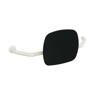 Hewi 801 Rückenstütze 801.51B9273L99 Wandabstand 230mm, rechts, matt, Lehne tiefschwarz, reinweiß