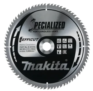 Makita Sägeblatt 305x2,15x30, 80Z EFFICUT, Holz - B-67315