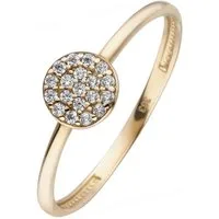 JOBO Fingerring, 333 Gold mit 19 Zirkonia
