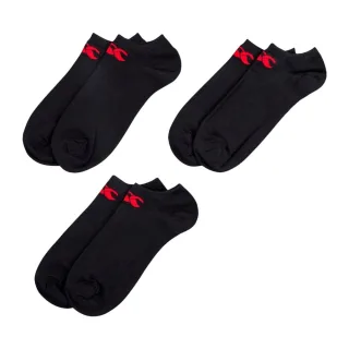 Canterbury - Liner Socken für Herren/Damen Unisex(3er-Pack) (Schwarz/Rot)
